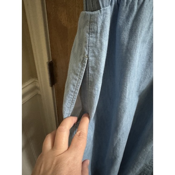 Ava & Viv Light Denim Sleeveless Tank Top Dress Size XXL Cotton Button Peplum - Picture 5 of 9